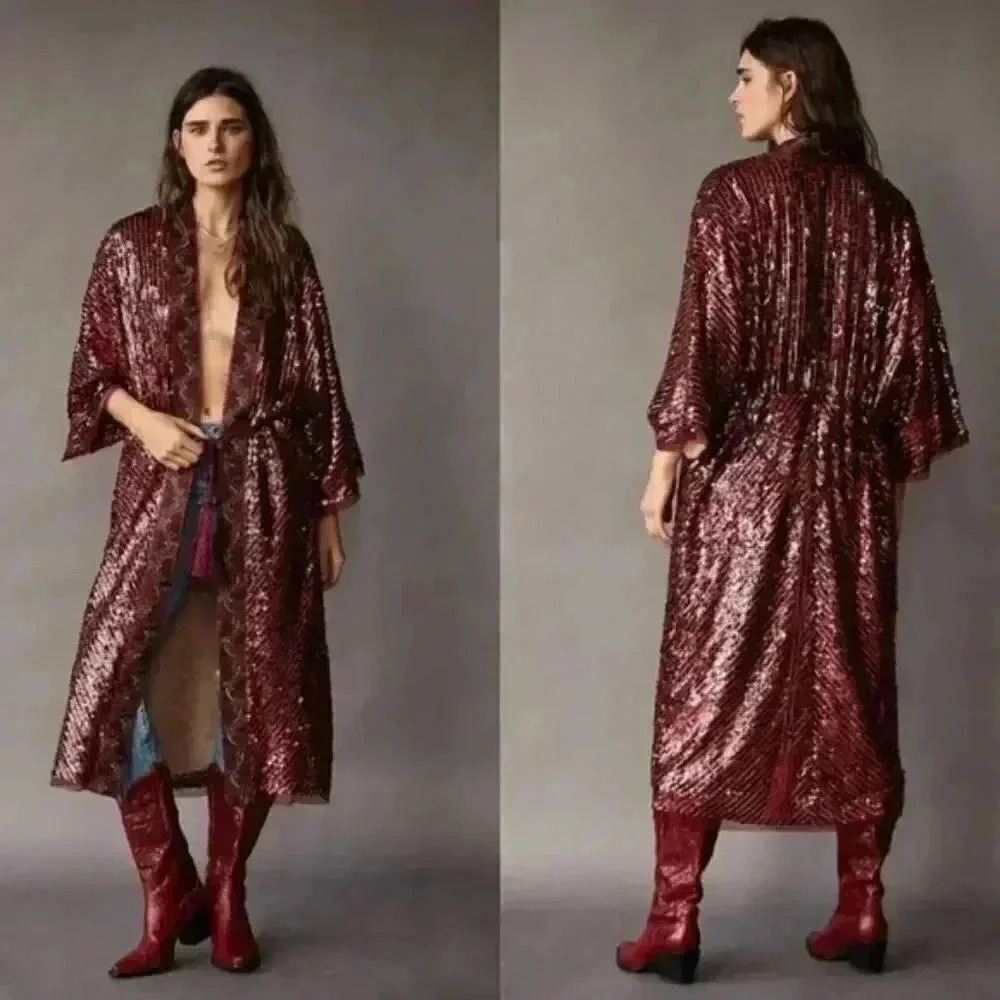 New Free People Light Is Coming Duster Size:S